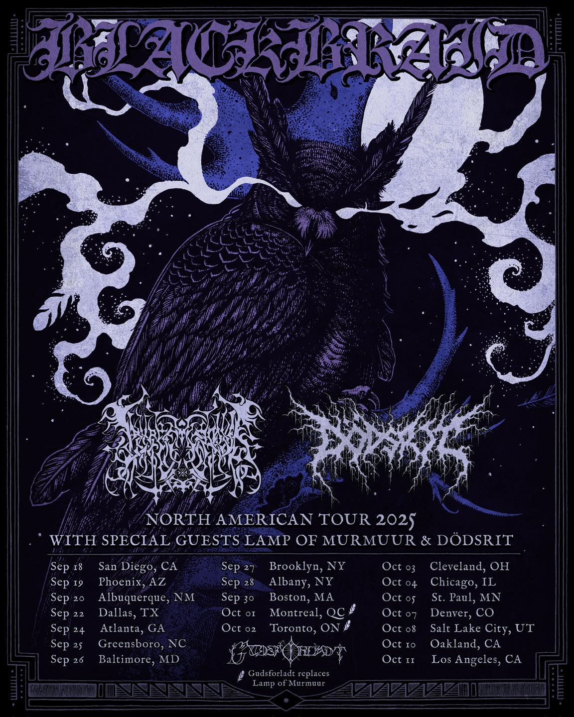 Dödsrit North American Tour Poster